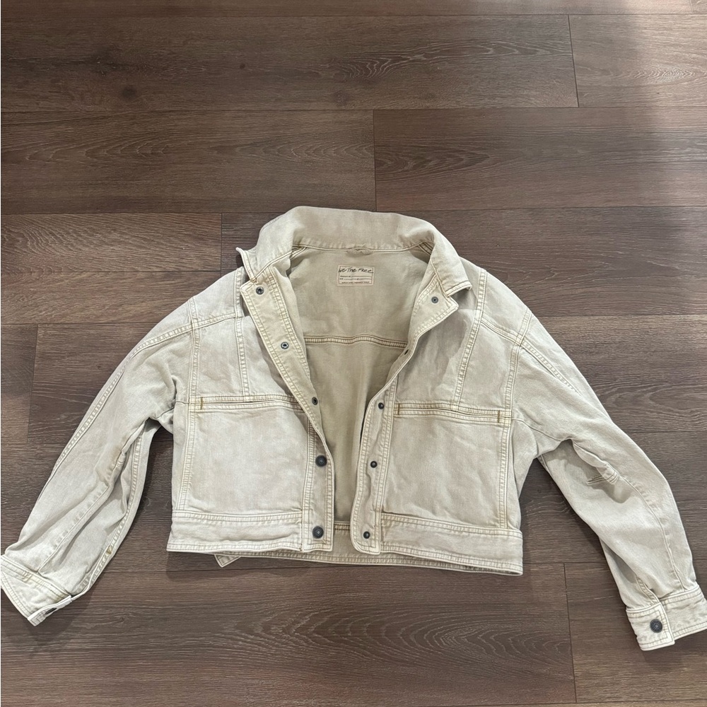We The Free Light Tan Jean Jacket